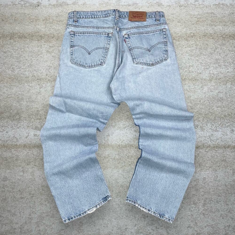 Vintage 90s Levis 505 Jeans 38x30 Straight Fit Light Wash Denim Made in Canada